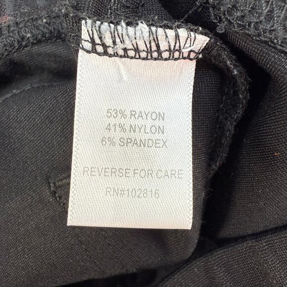 Garnet Hill Dress Leggings Women's Size L Plaid Black Gray Business Casual - Picture 6 of 12